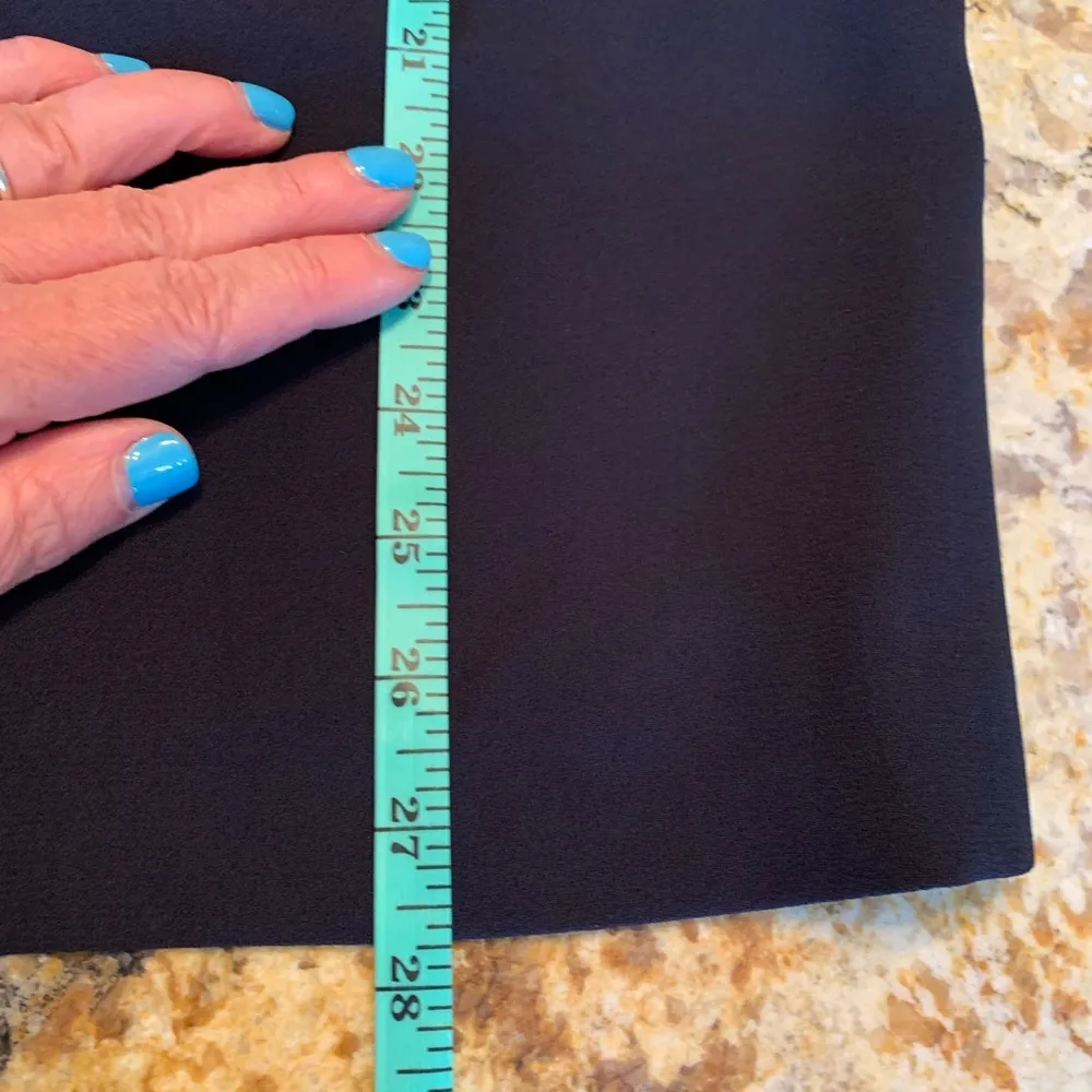 Solid Navy Blue Size 14 Lined Skirt By Lulu Bravo - Image 6