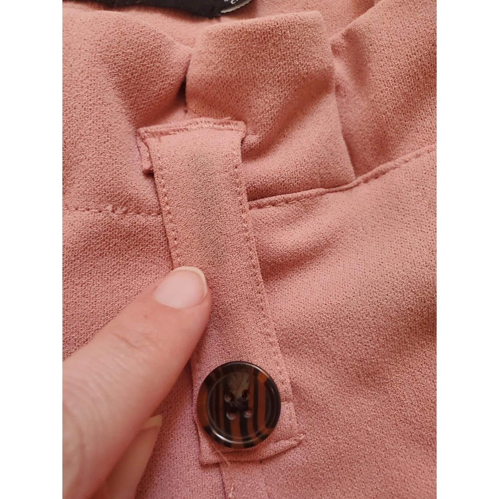 One5One Pants Women Medium Pink Workwear Stretch Classy Business Casual Travel Size undefined - Image 4