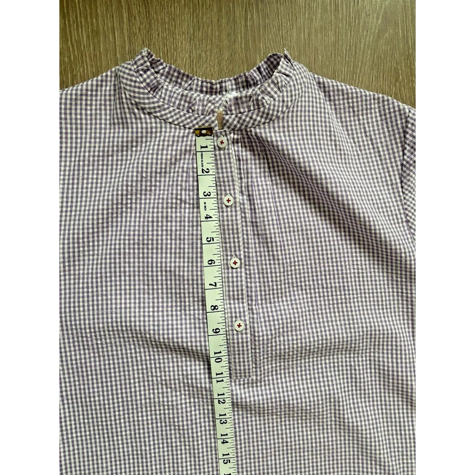 Rungolee Jacqueline Dress Womens XL Purple Gingham Midi Ruffle Cottagecore NWT - Image 11