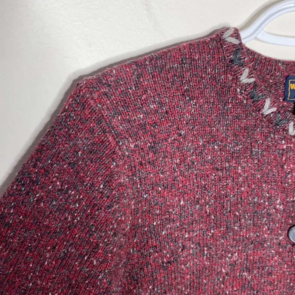 Woolrich vintage Ruby speckled wool blend buttoned cardigan size S - Image 5