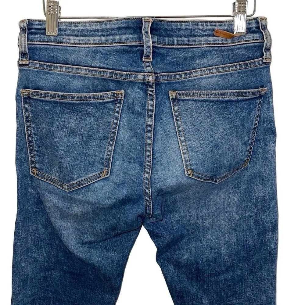 Pilcro and the Letterpress Womens Distressed Slim Straight‎ Jeans Blue Size 27 - Image 4