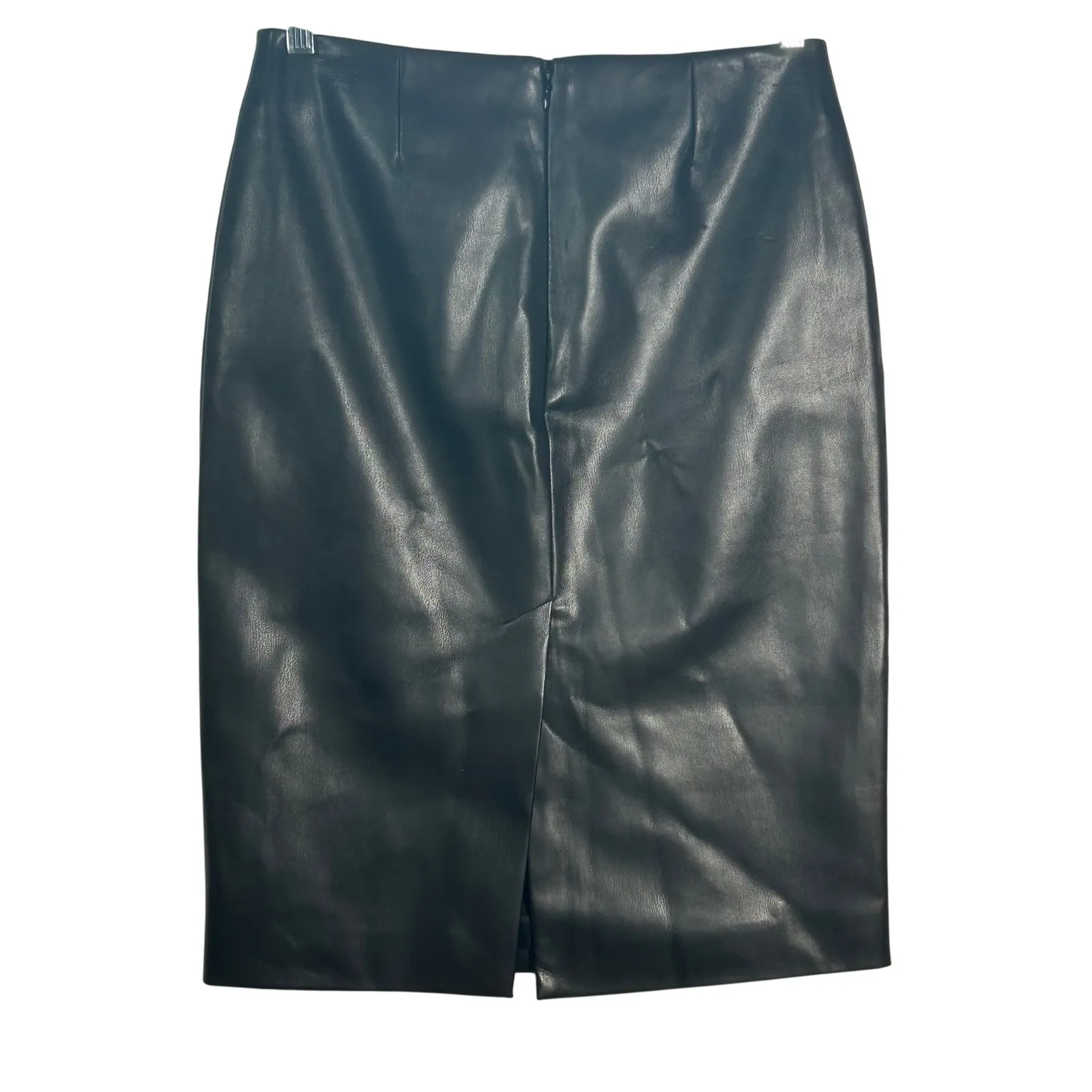 Theory Black Faux Leather Pencil Skirt Skinny Pencil Skirt Bedford Size 6 - Image 2