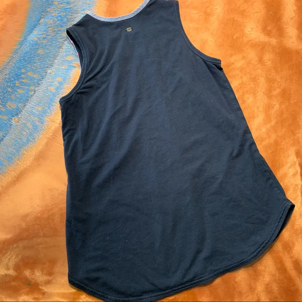 Sherpa Sleeveless Organic Cotton Embroidered Top XS bohemian boho Blue - Image 6