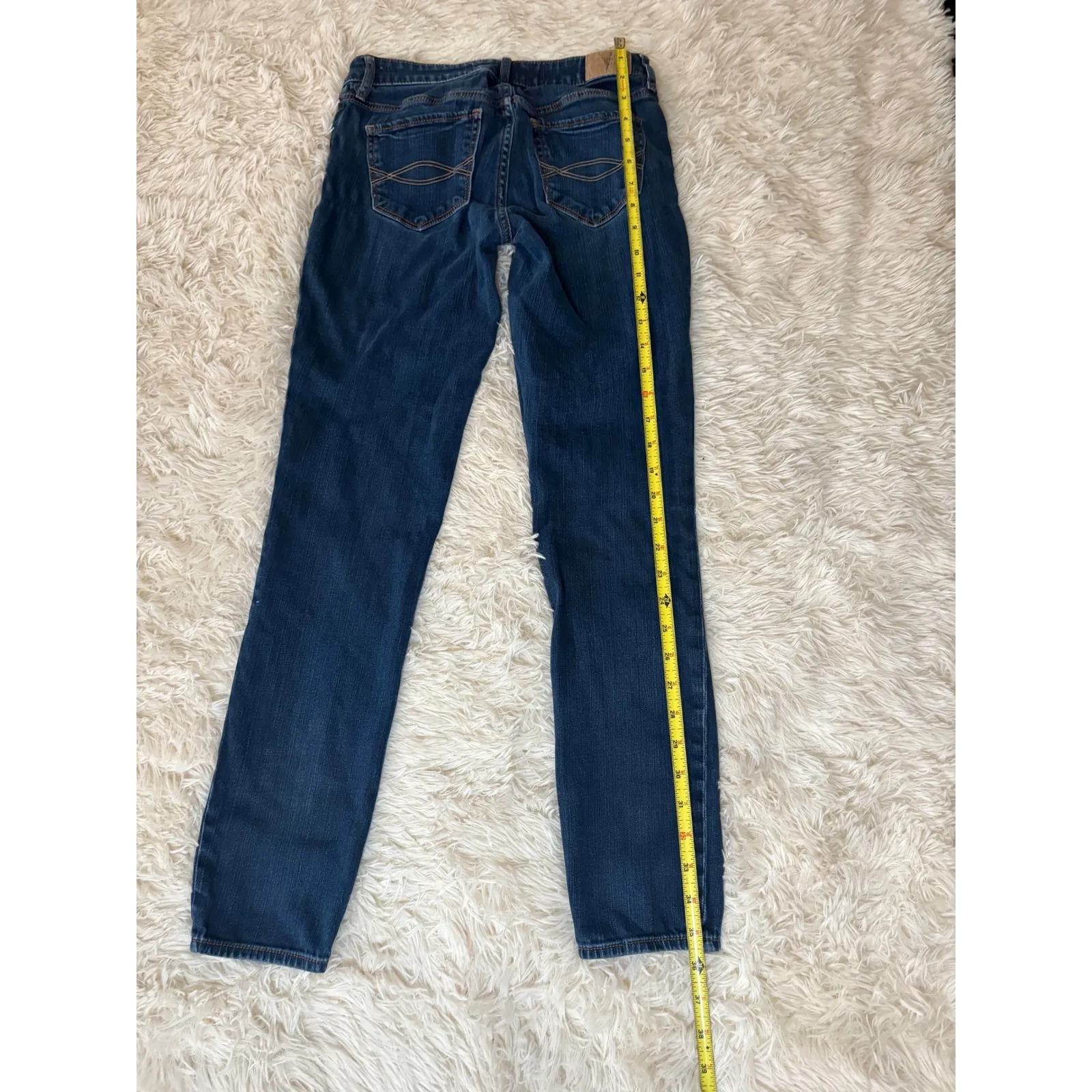 Abercrombie & Fitch Womens Dark Wash Denim Jeans Size‎ 26 Skinny Casual - Image 4