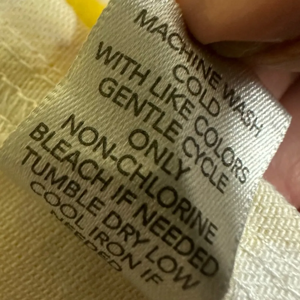 Set CJ Christopher Banks Yellow White Polka Dot Jean Jacket 2X Cropped Pants 14 - Image 11