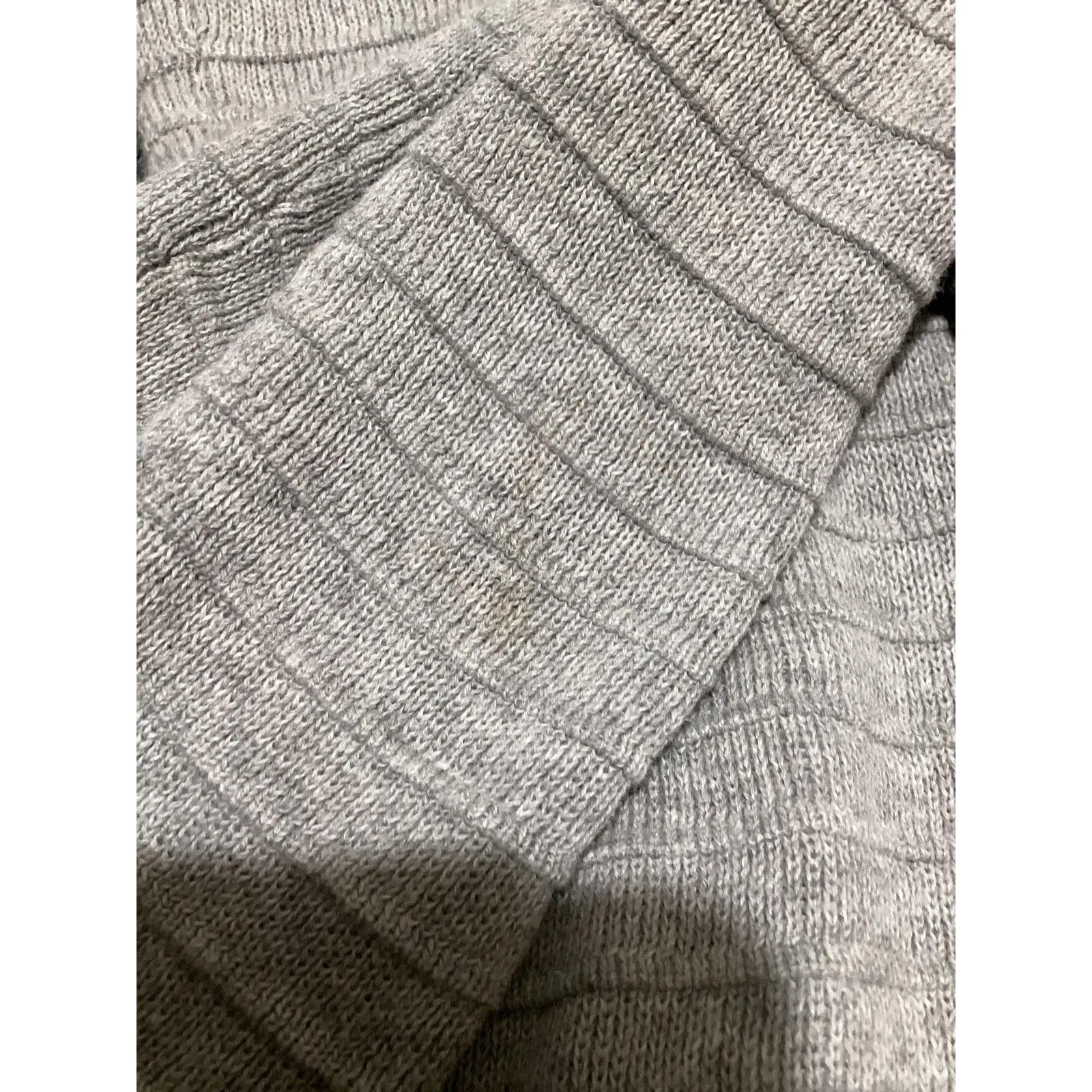 Madewell Sweater Womens XS Gray Colorblock Ribbed Crewneck Pullover Cotton - Image 7