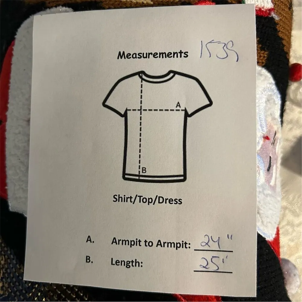 Karen Scott Women's XL Black Christmas Sweater Santa & Reindeer Design - Image 7