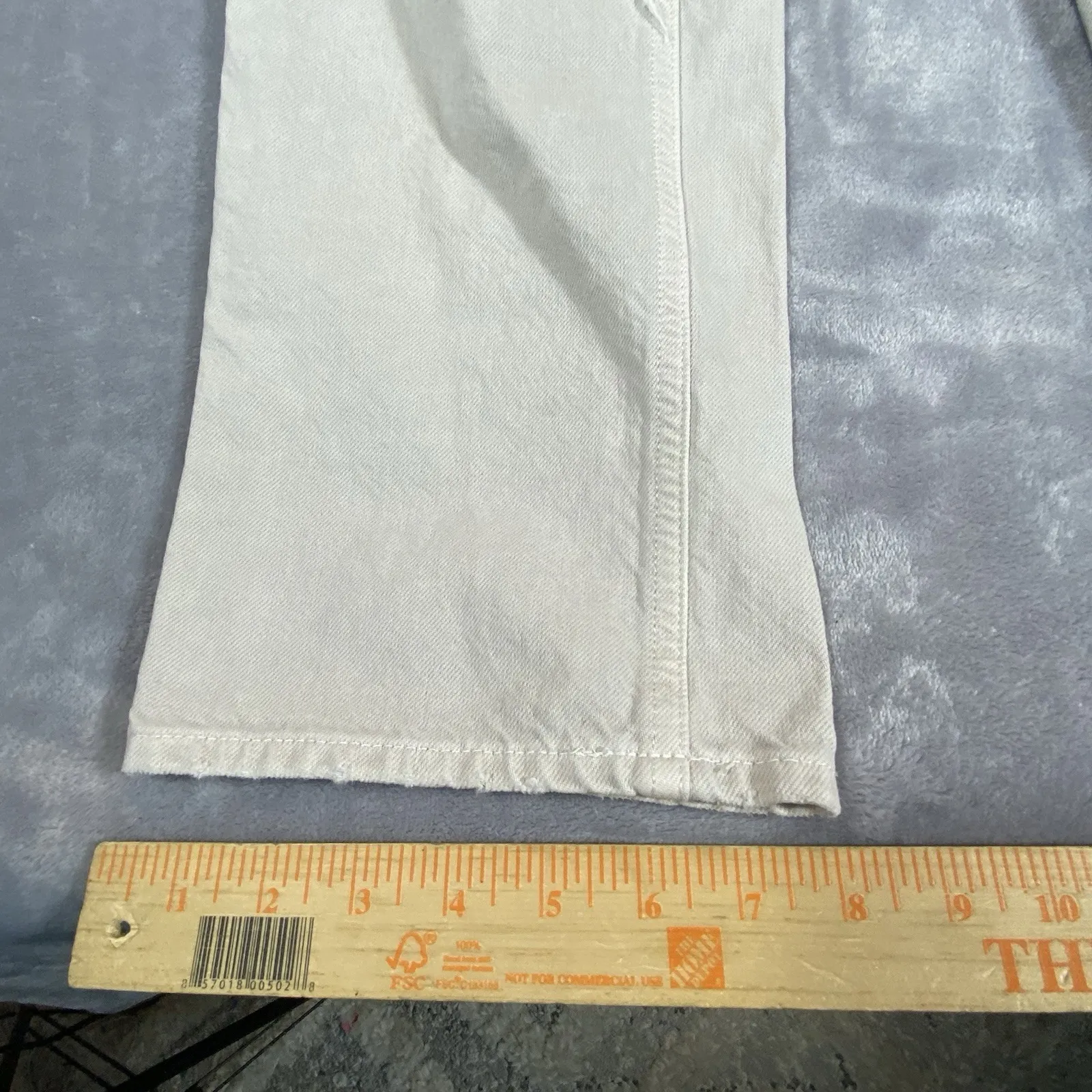 PacSun Jeans 90's Boyfriend Women's‎ Sz 24 Beige Cotton Ripped Knees Distressed - Image 7