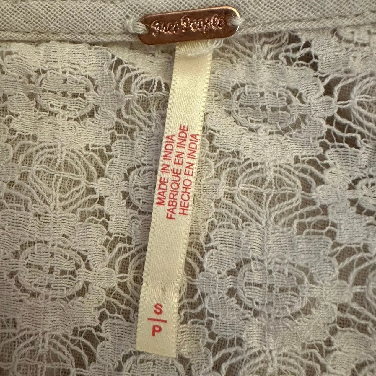 Free People Ethereal Bohemian Bring The Romance Midi Maxi Dress Neutral Small - Image 12