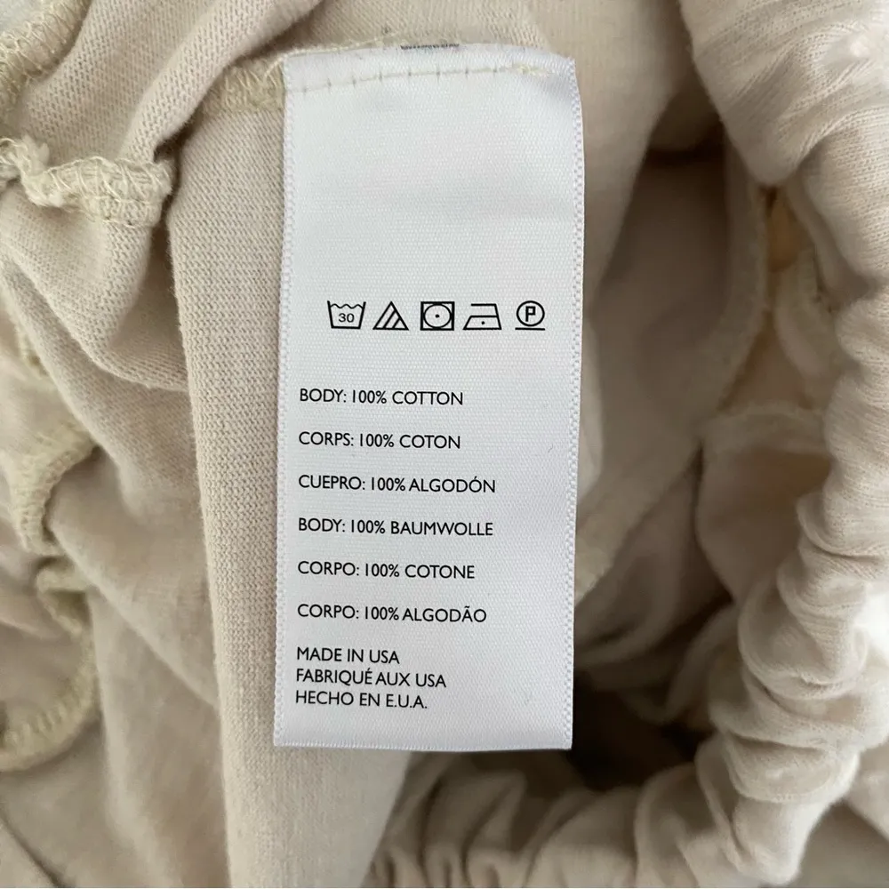 Free People Beach Flax Cream Cropped Wide Leg Pants size large - Image 6