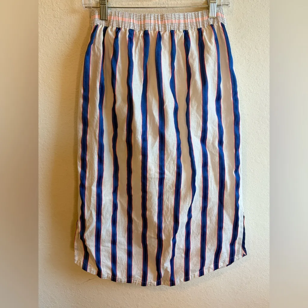 Joules Striped Midi Skirt Tank Two Piece Set Size 4 Blue - Image 7