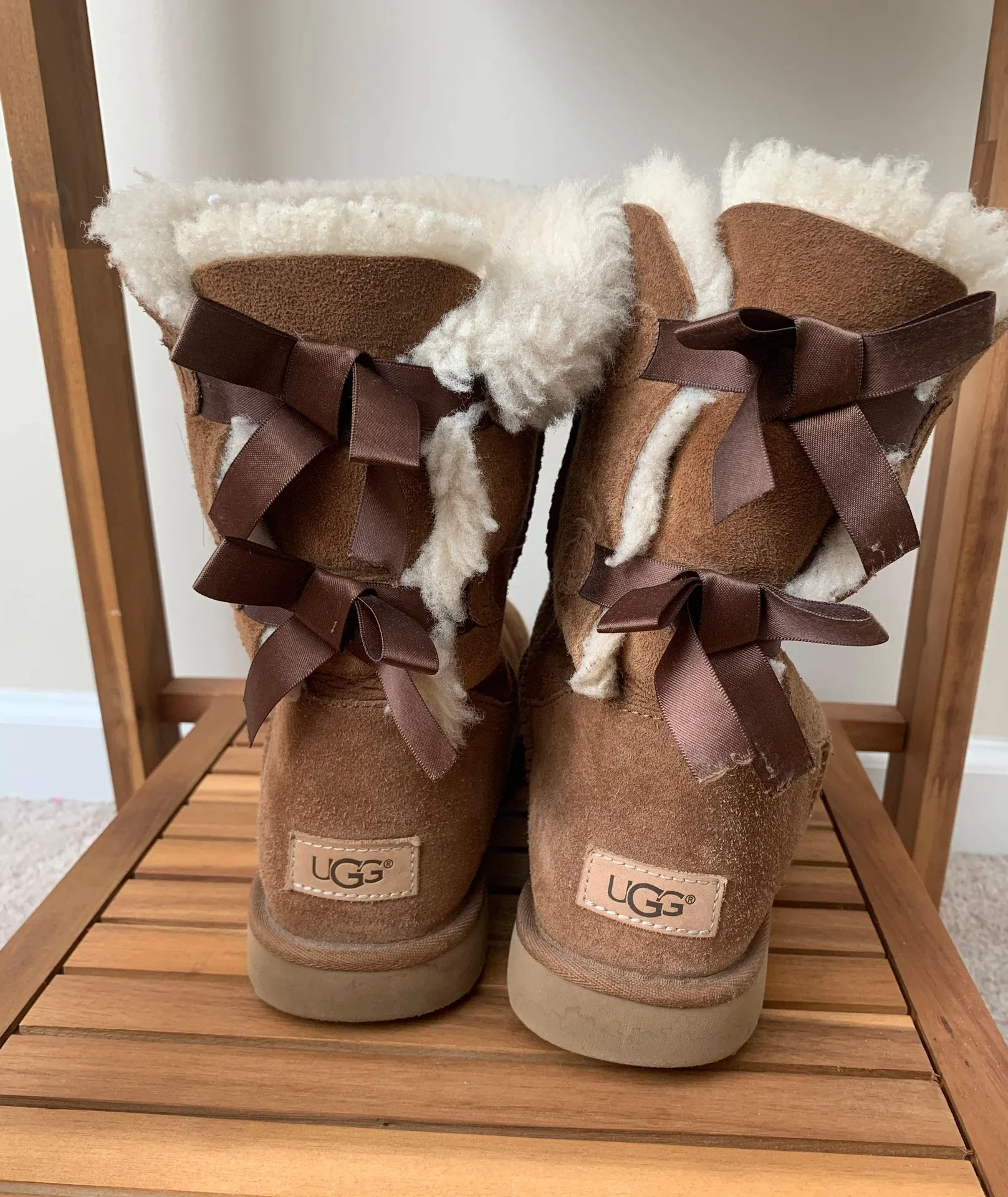 UGG Chestnut Brown Bailey Bow II Boot - Image 5