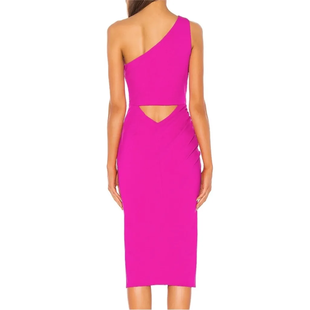 Katie May Ruched One Shoulder Dress Pink XS NWOT - Image 2