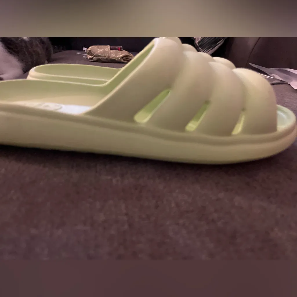 White Chunky Slides Size 10 - Image 2