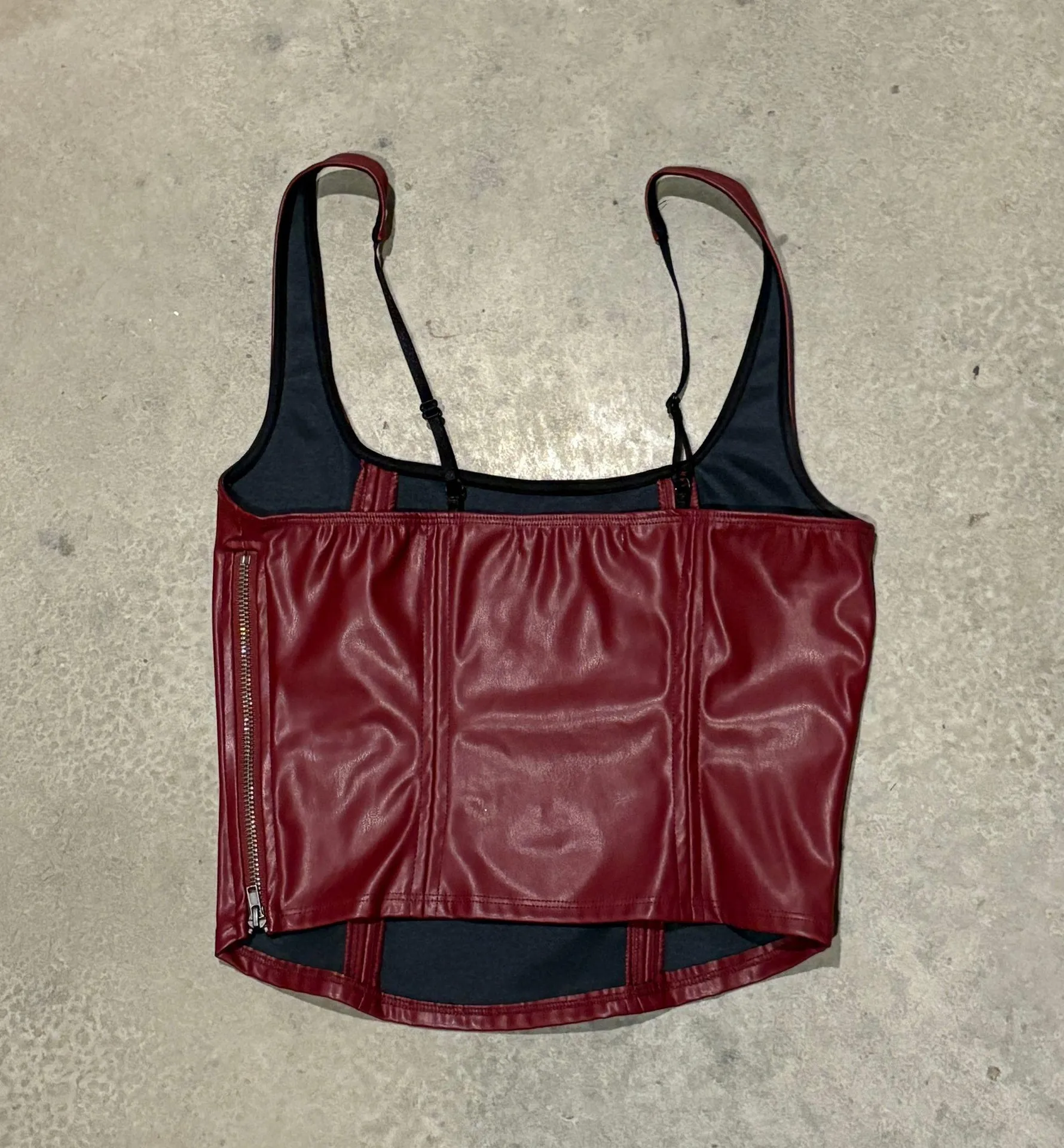 Red Leather Vest - Image 3