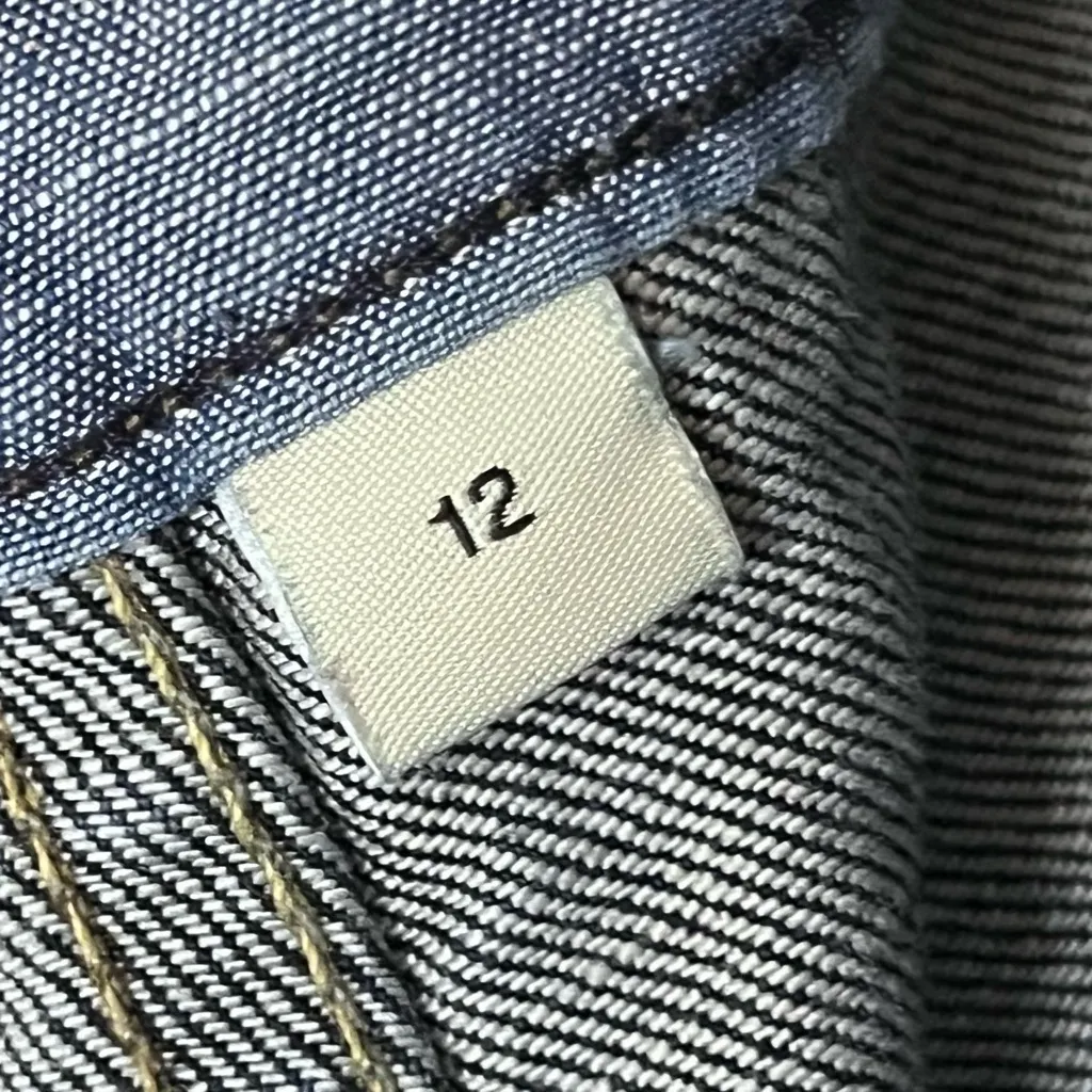 GAP Womens 12 Dark Wash Denim Wide Leg Jeans Casual Office Comfort Stretch 34x29 - Image 7