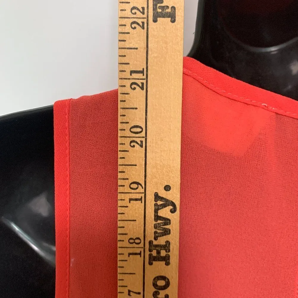 Pins and Needles Unique Sleeveless Pleated Blouse Orange - Image 5