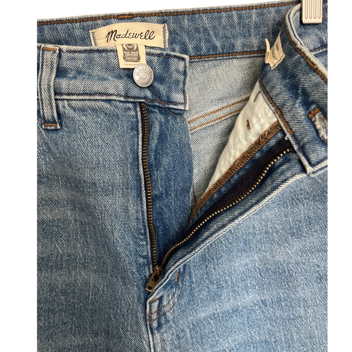 Madewell Curvy 90's Straight Leg Jean Hallstead Wash Size 28 - Image 7