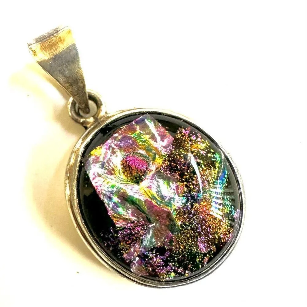 Sterling silver Dichroic Glass Pendant - Image 10