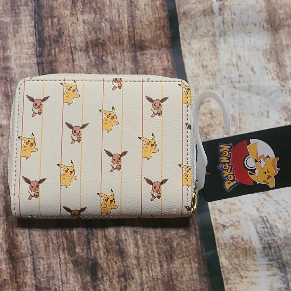 Loungefly Pokémon pikachu ever stripe mini backpack and wallet - Image 13