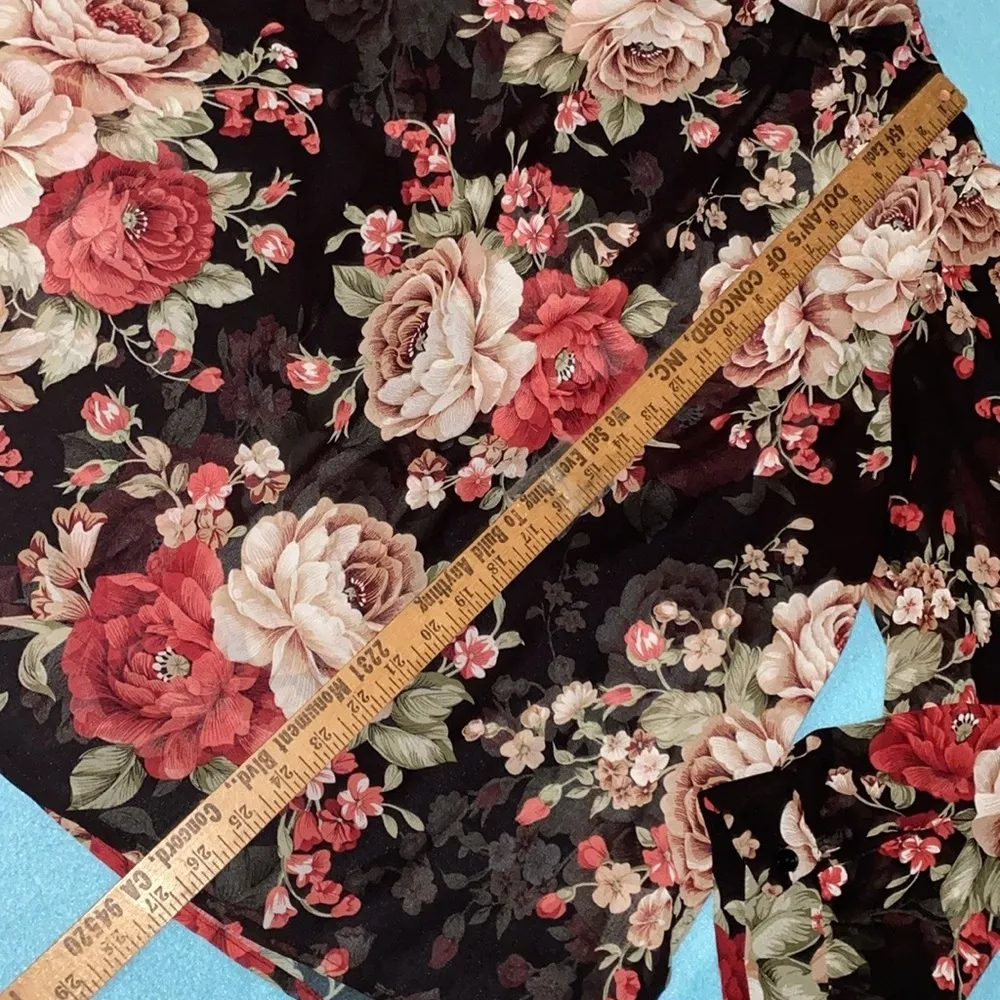 SHEIN Curve mock neck floral sheer long sleeve pullover flowy NEW size 4X - Image 10