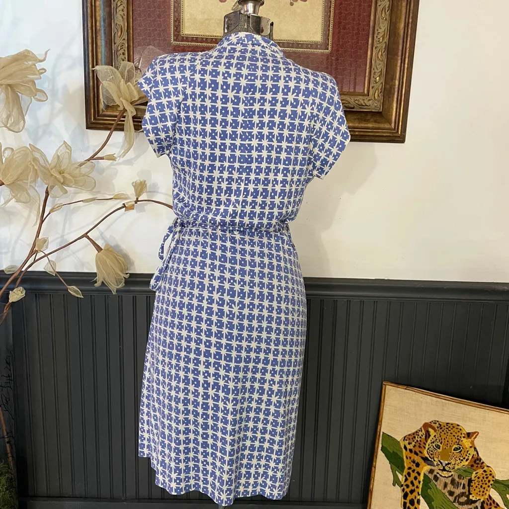 Diane Von Furstenberg Mindy 100% Silk Wrap Periwinkle Dress - Sz 2 🧡🎀 - Image 7