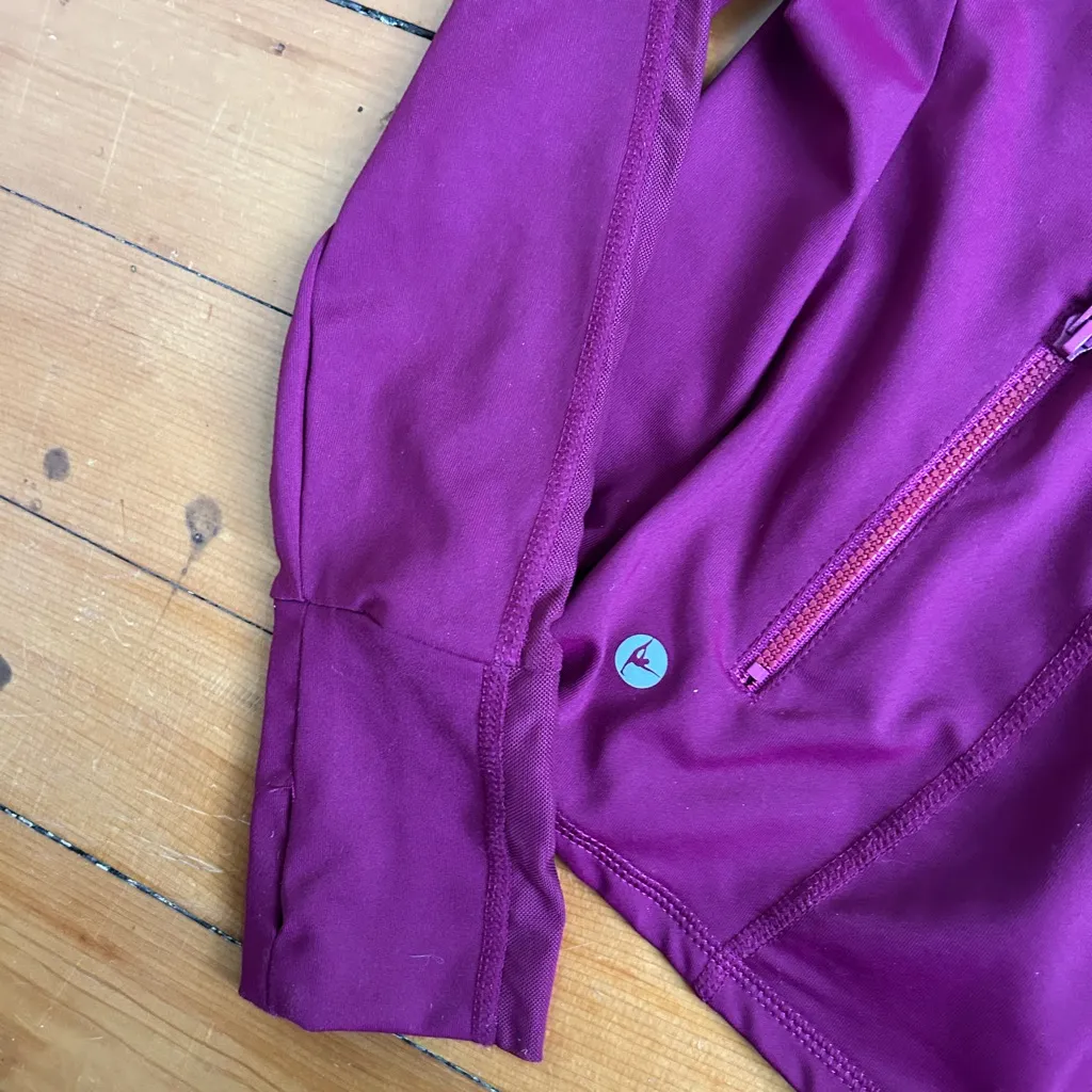 ☀️3/$25 90 degrees magenta full zip athletic jacket small Purple - Image 2