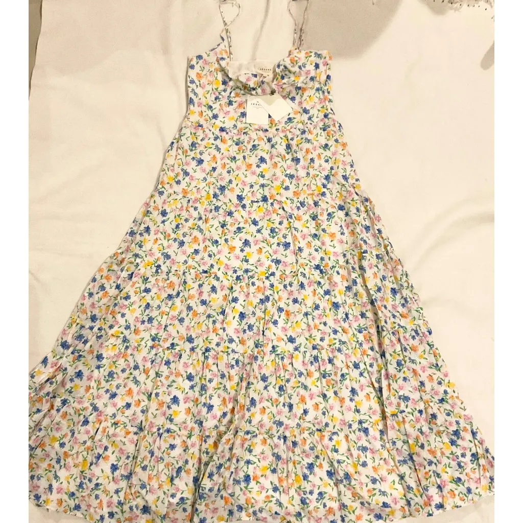 NWT SÉZANE TAMARA MAXI DRESS Pastel Mini flowers BLUE PINK SZ38 bust 34 - Image 2