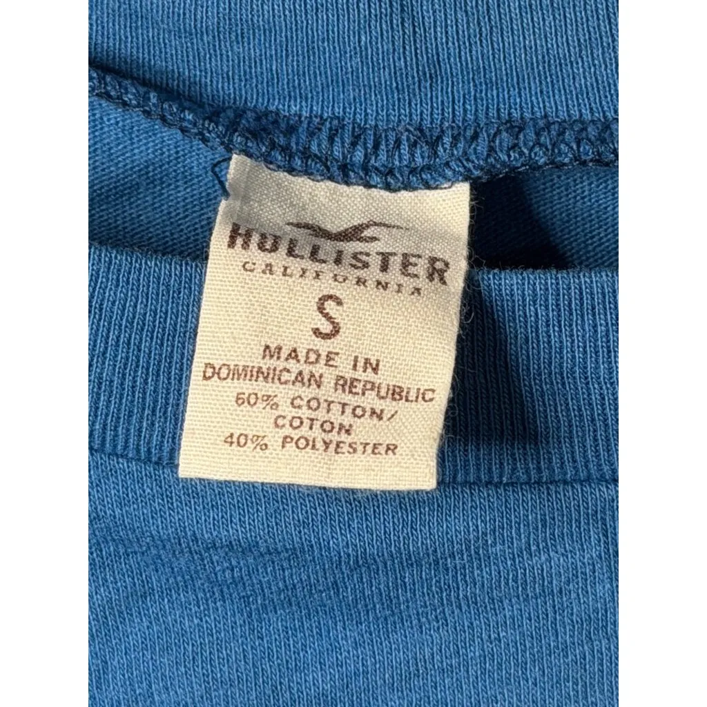 VTG Hollister Y2K Ladies Small Blue Bella Swan Surf Co Iconic Spell Script Tee - Image 5