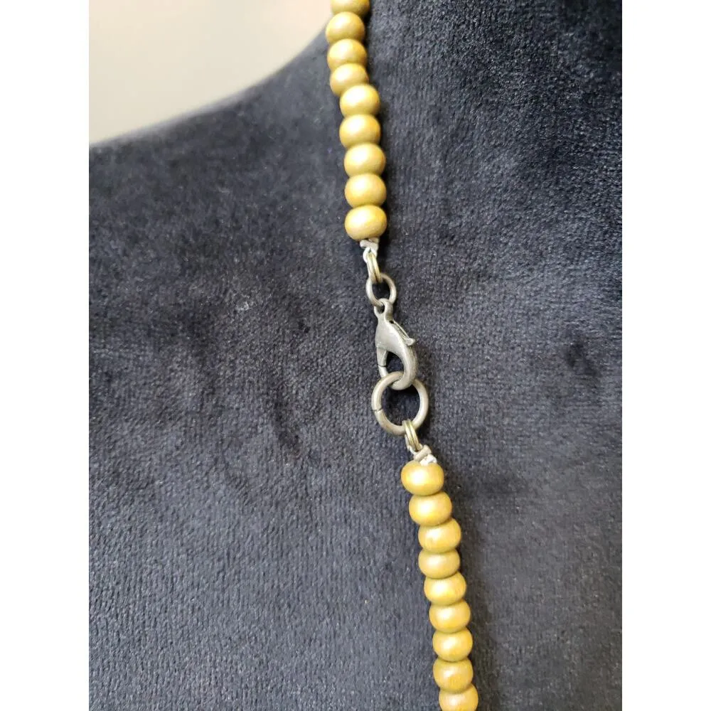 Women's Chunky Boho Beaded Necklace Lobster Clasp Earth Tone Tribal Statement Brown - Image 7