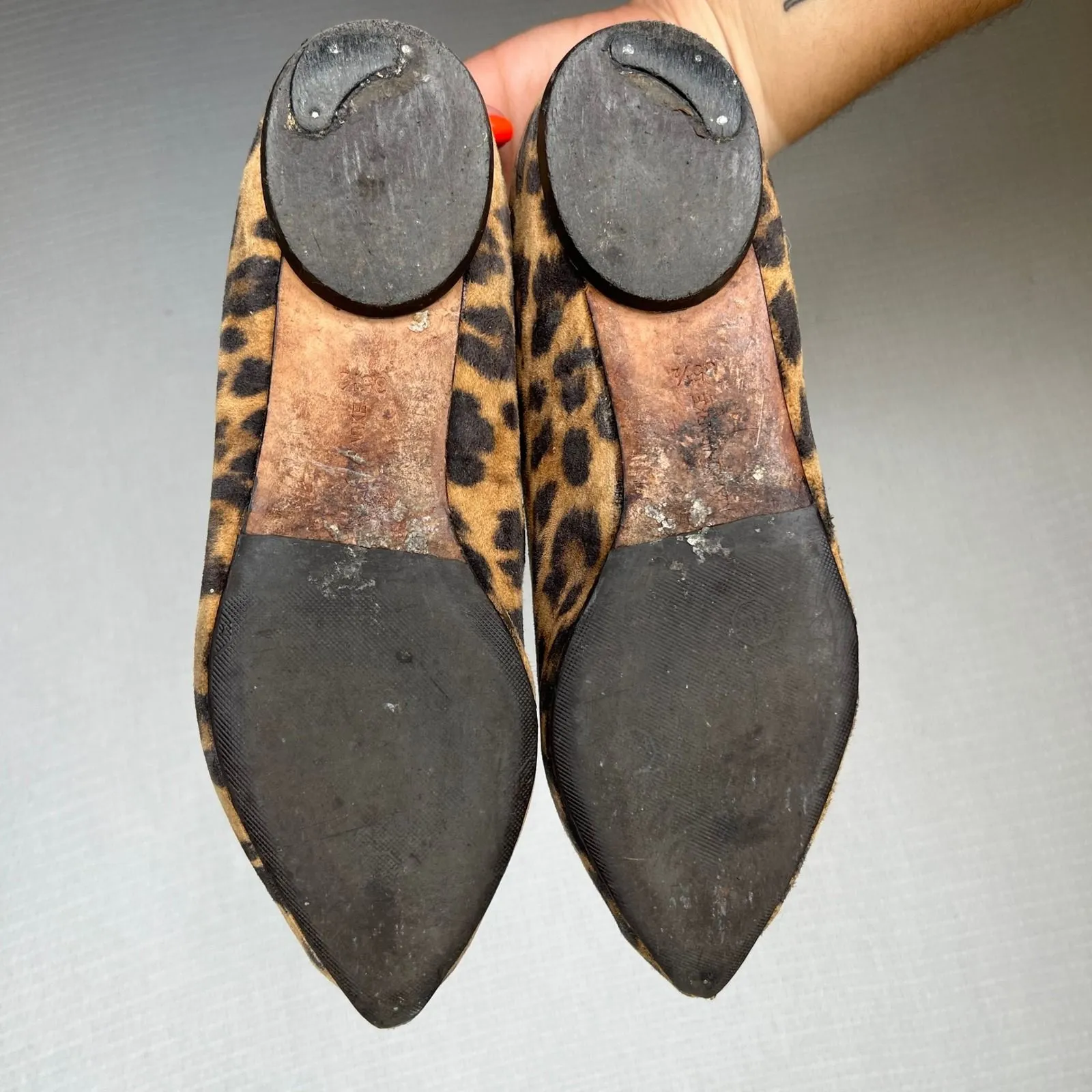 Marion Parke Leopard Print Pointed Toe Flats Women's Animal‎ Print Slip On Shoes Brown Size 5.5 - Image 4