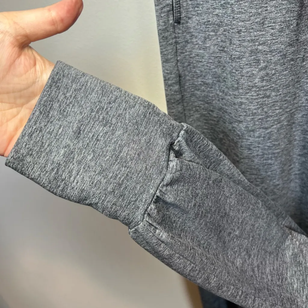 Aerie Fold Over High Rise Jogger Pants  Dark Gray Heather Stretch  Women's Small - Image 7