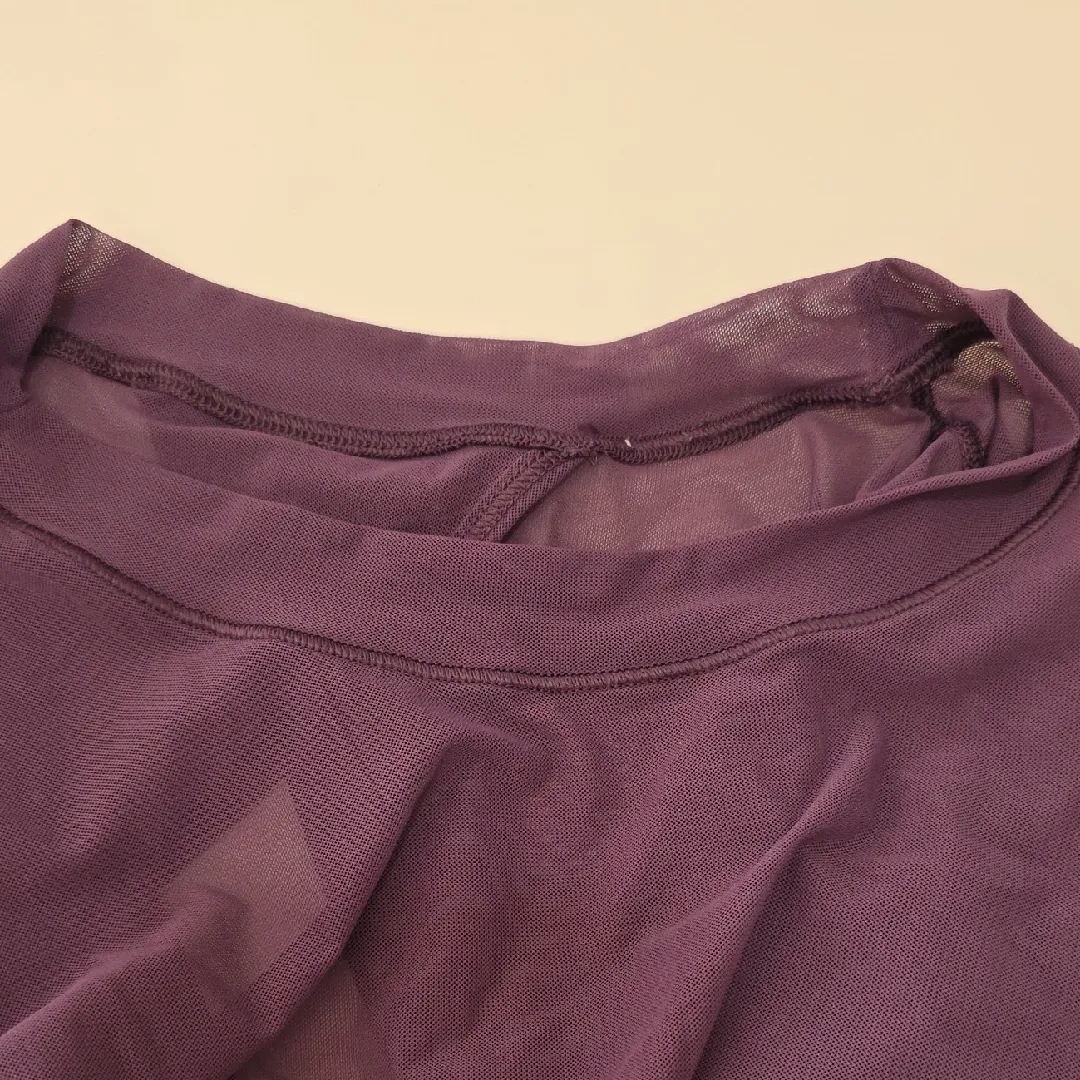 Lululemon Athletica Athletic Shirt Sheer Long Sleeve Top Purple Large - Image 10