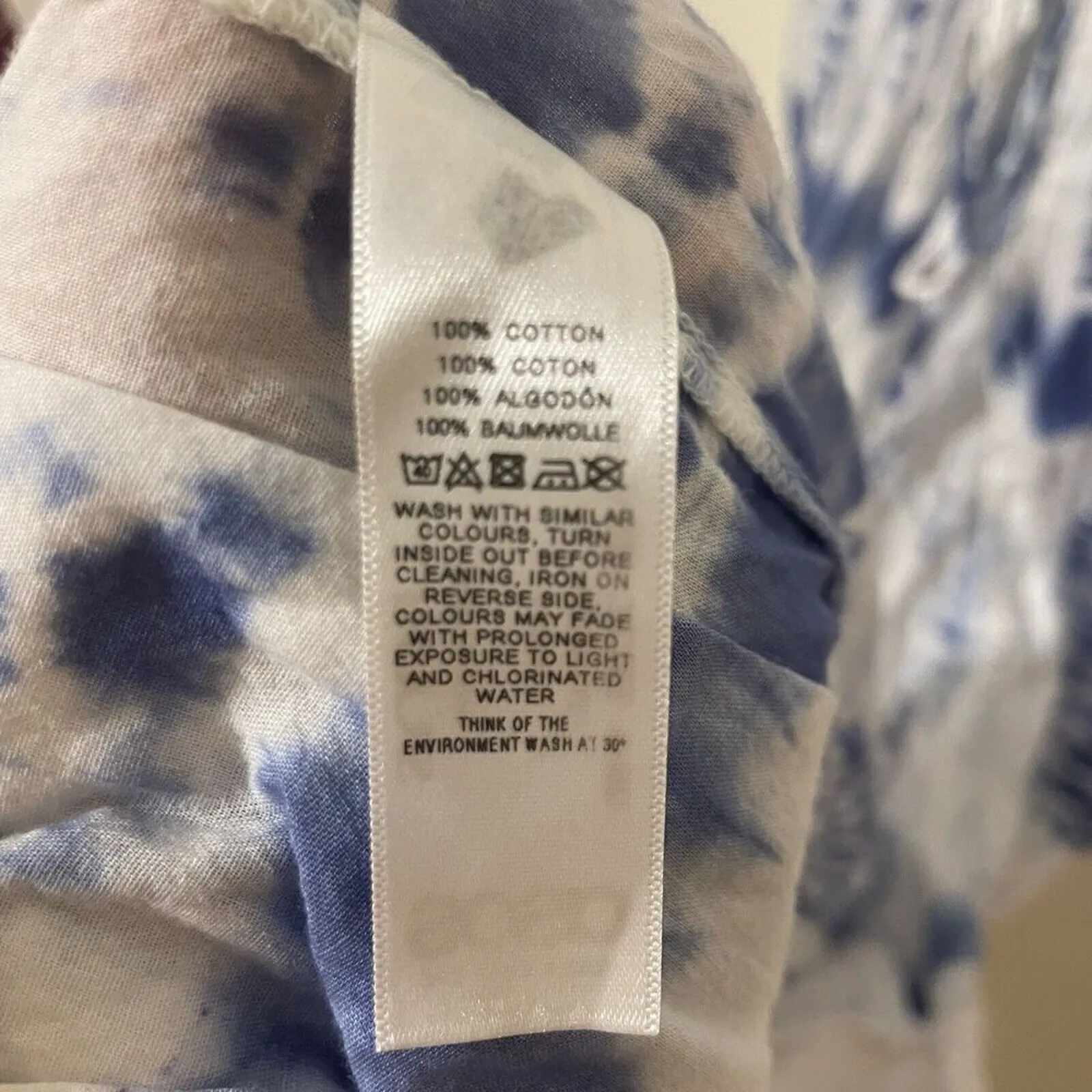 ASOS Swim Blue Tie Dye Maxi Kimono Pool Beach Cover Up Resort Wear Vacation Sz 0 - Image 8