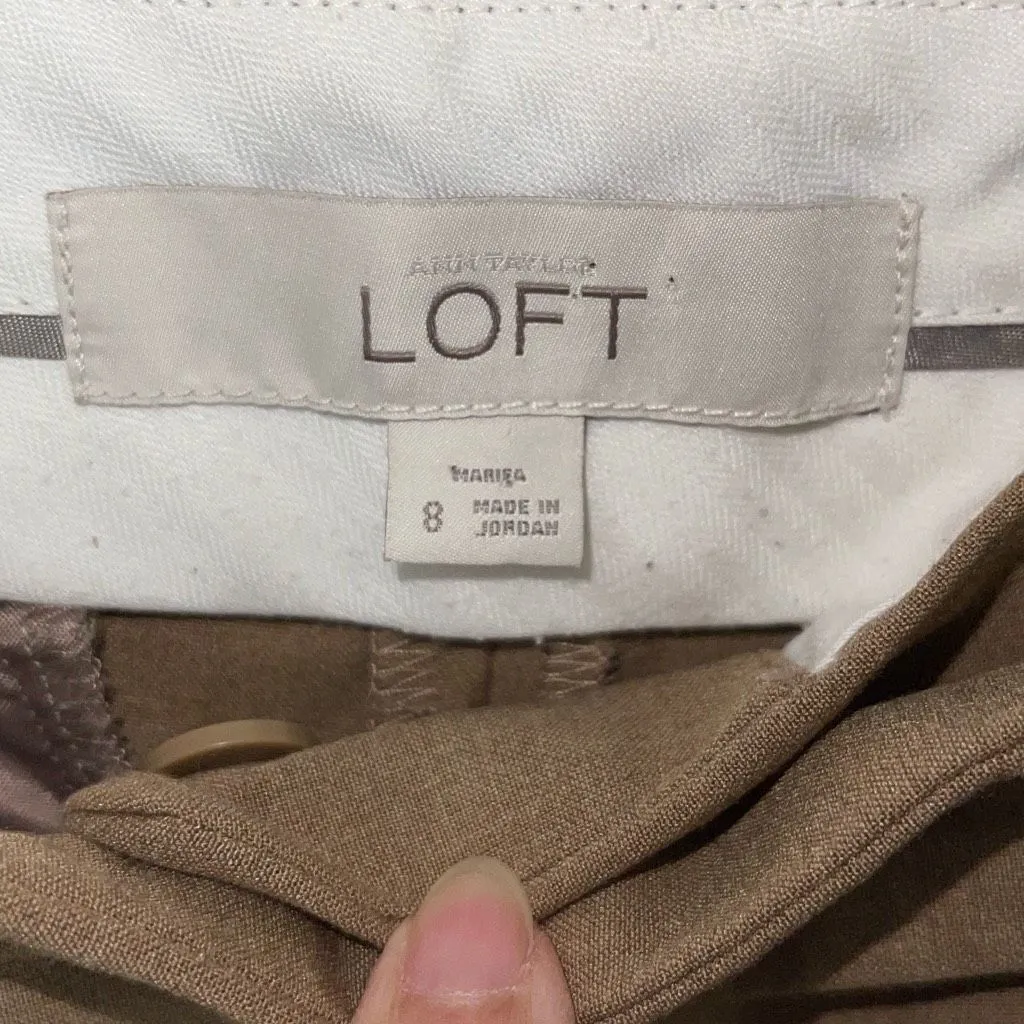 Ann Taylor Loft Womens Straight Leg Trousers Dress Pants‎ Brown Size 8 - Image 5