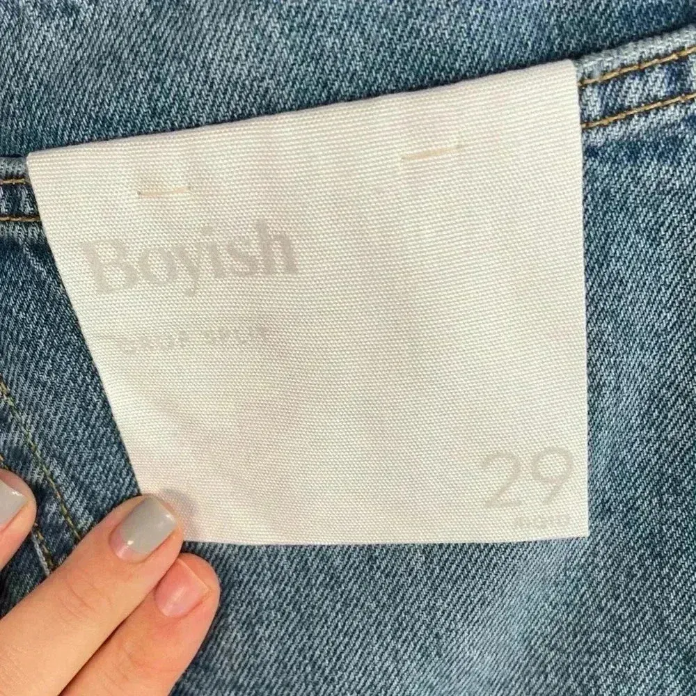 Boyish Medium Wash The Quincy Split Cropped Straight Leg Jean - Image 11