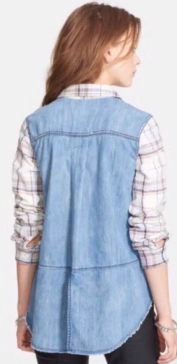 Plaid Denim  Top - Image 2