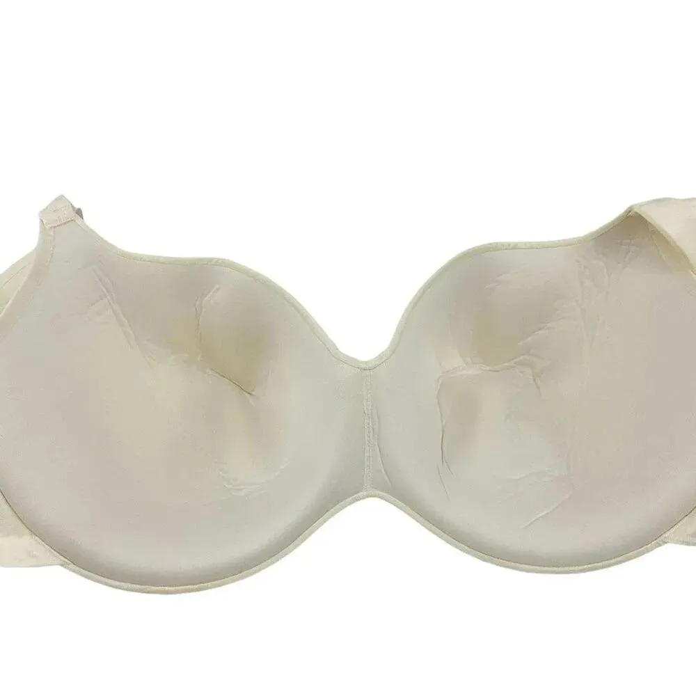 Lane Bryant Cacique Bra Smooth Satin Full Coverage Ivory Size 44DD - Image 3