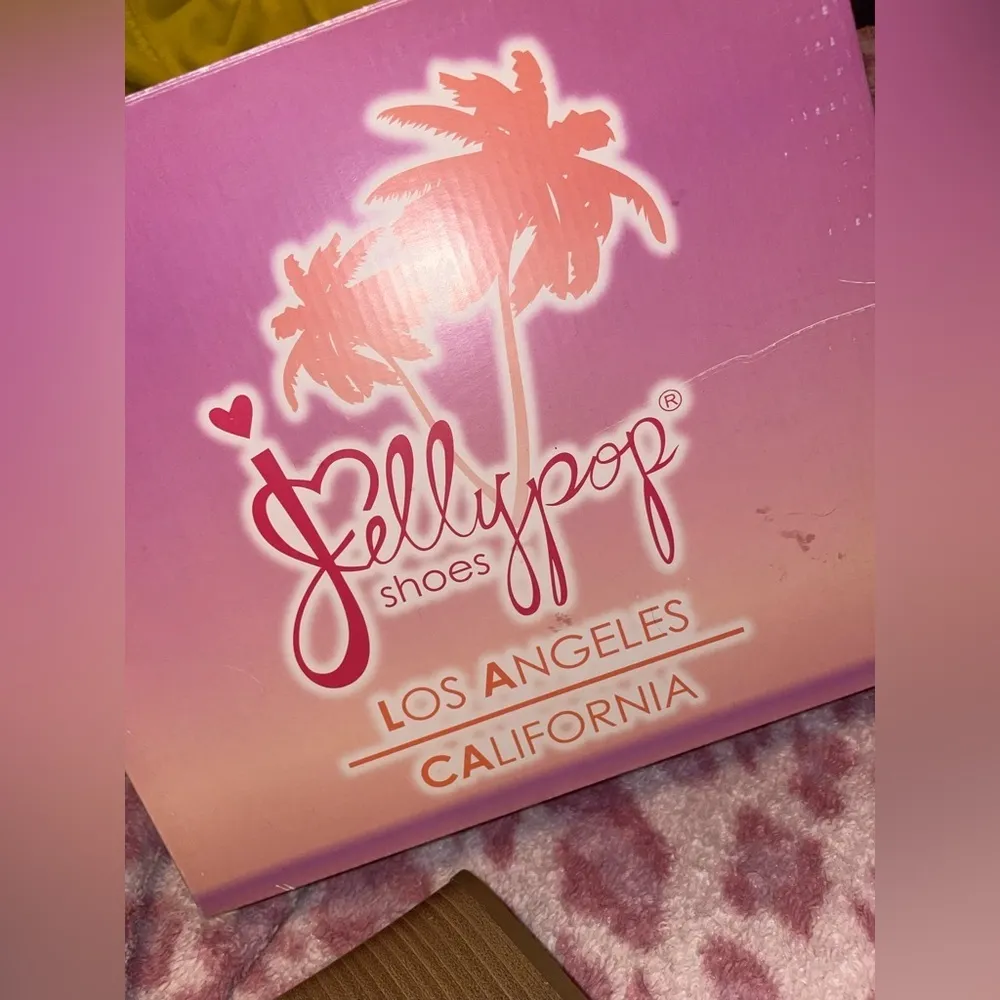 Jelly Pop Open Toe Block Heel Sandal leather canvas shannen NEW - Image 16