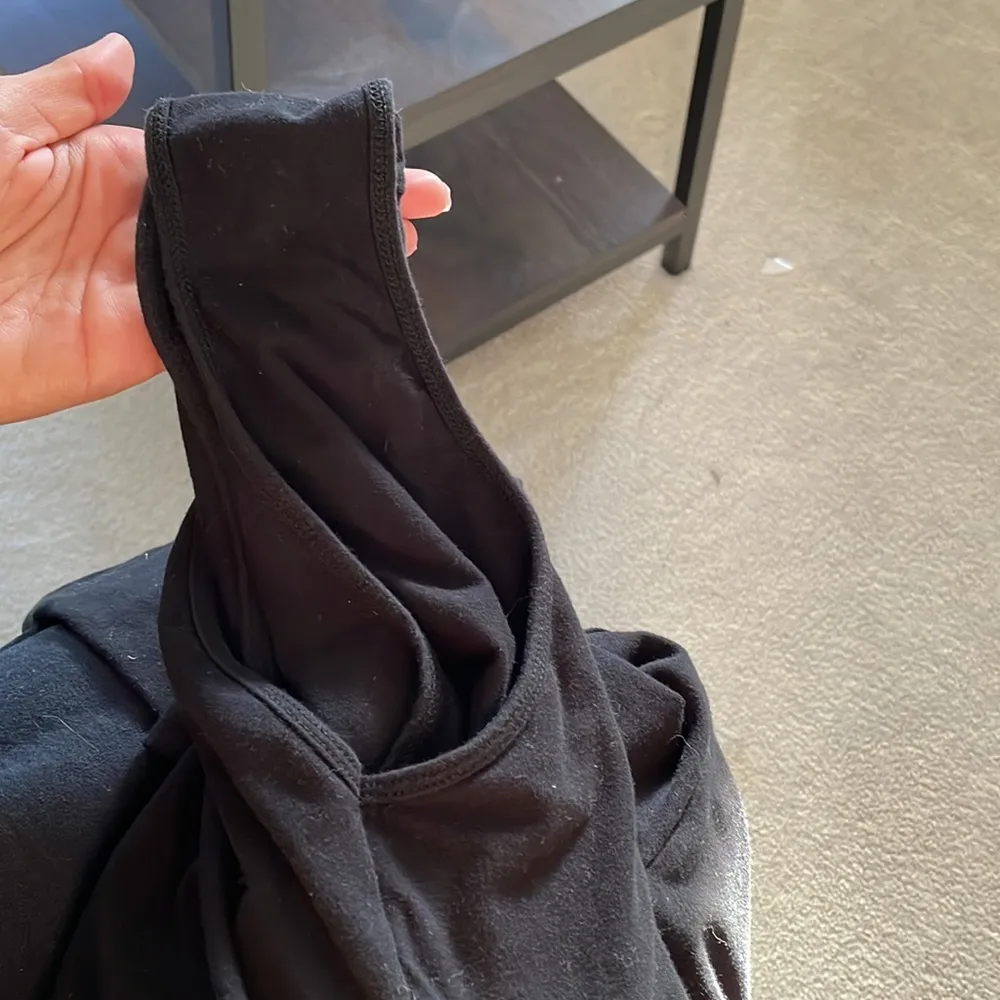 Stunning Black Long Sleeve Low Cut American Apparel Bodysuit - Image 6