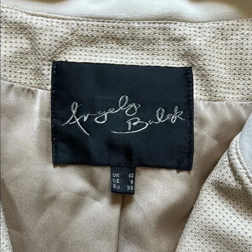 Beige Cropped Jacket Size 10 - Image 2