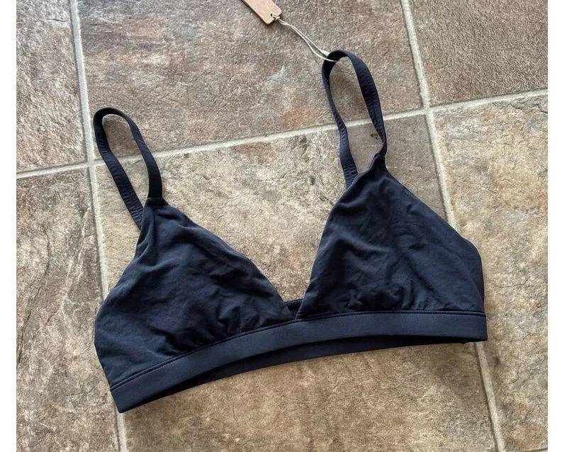 Skims Fits Everybody Triangle Bralette Onyx Size Medium - Image 3