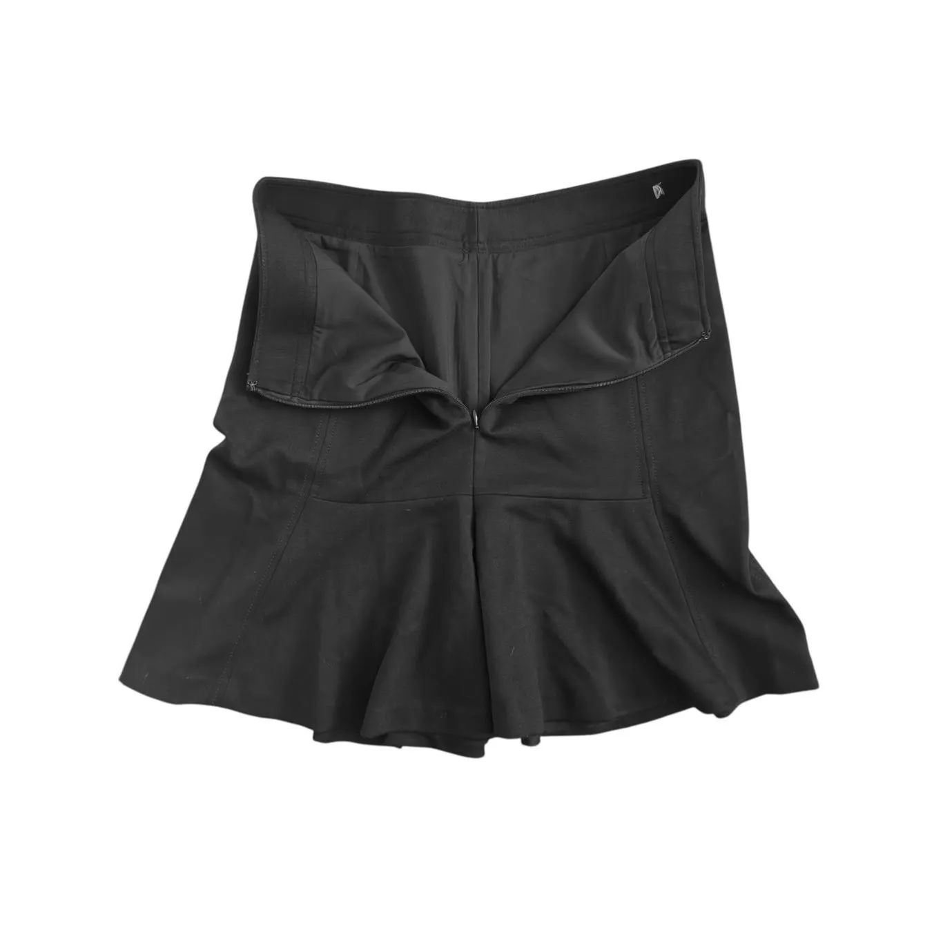 Ruffle Skirt Womens Black Mini Ruffled Hem Chic Flirty Size Large - Image 3
