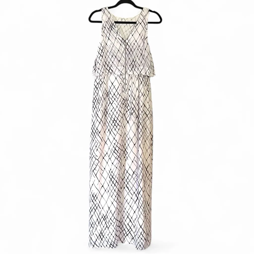 Elegant Black and White Maxi Dress Size XS - Image 5