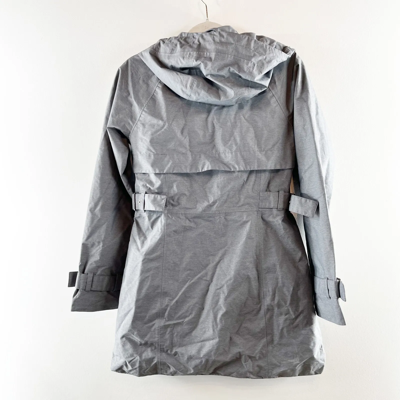 The North Face City Breeze Long Sleeve Trench Waterproof Coat Gray XS - Image 4