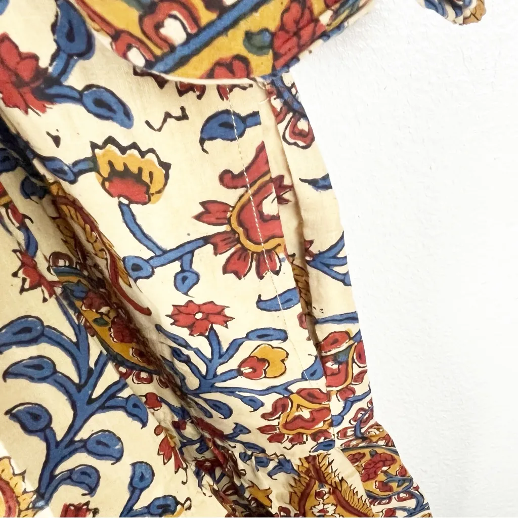 RIVER GODDESS Kaaya 100% Cotton Rani Print Puff Sleeves Maxi Dress Size Medium - Image 4