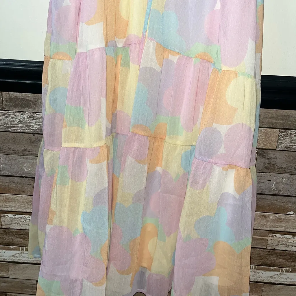 Pink Lily V-Neck Multicolor Dress - Image 2