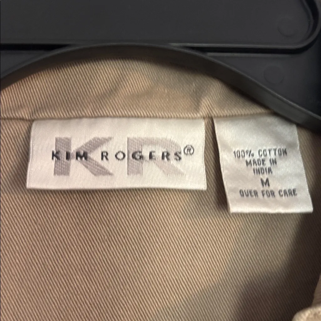 Kim Rogers Beige Cotton Light Weight Barn Jacket - Image 2