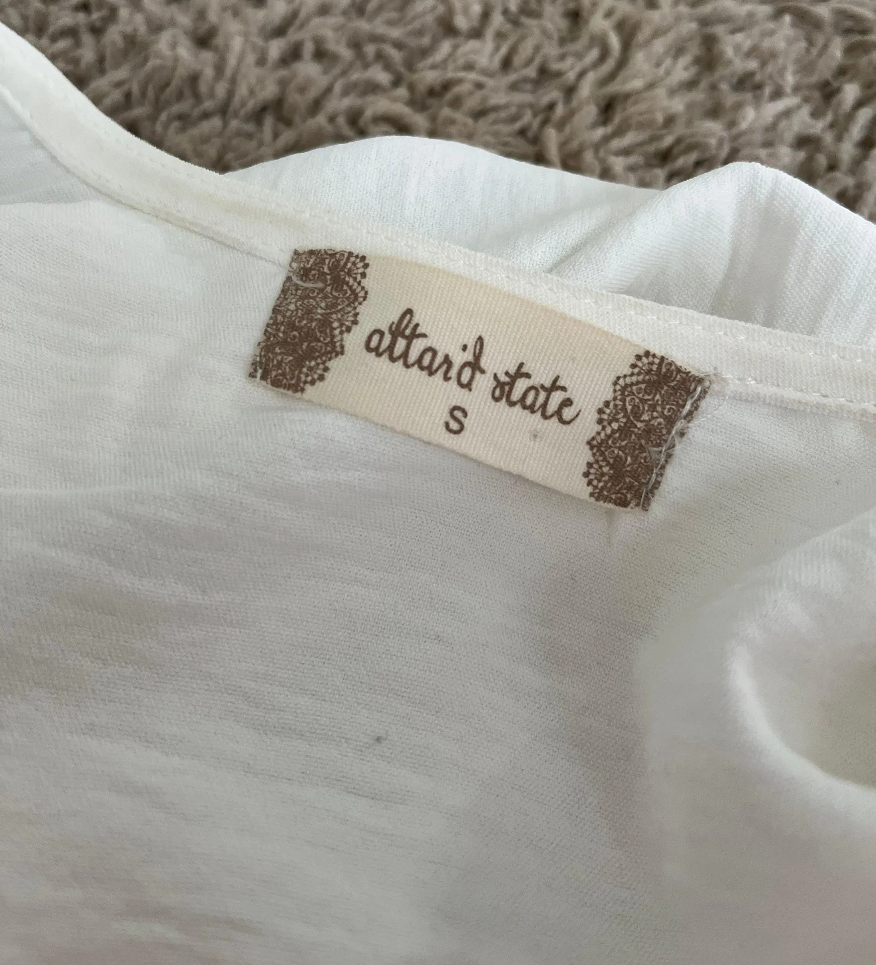 Altar’d State White Ruffle Long Sleeve - Image 3