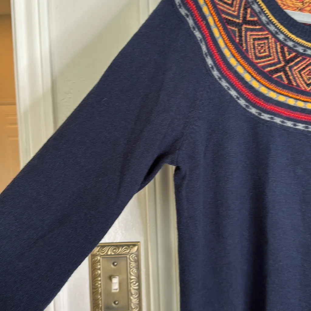 Lucky Brand y2k fair isle beaded wool blend cardigan sweater - Image 5